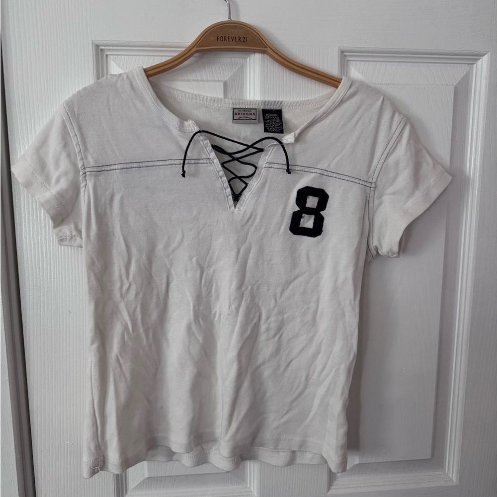 Vintage Arizona Lace-Up Tee with Black Detail